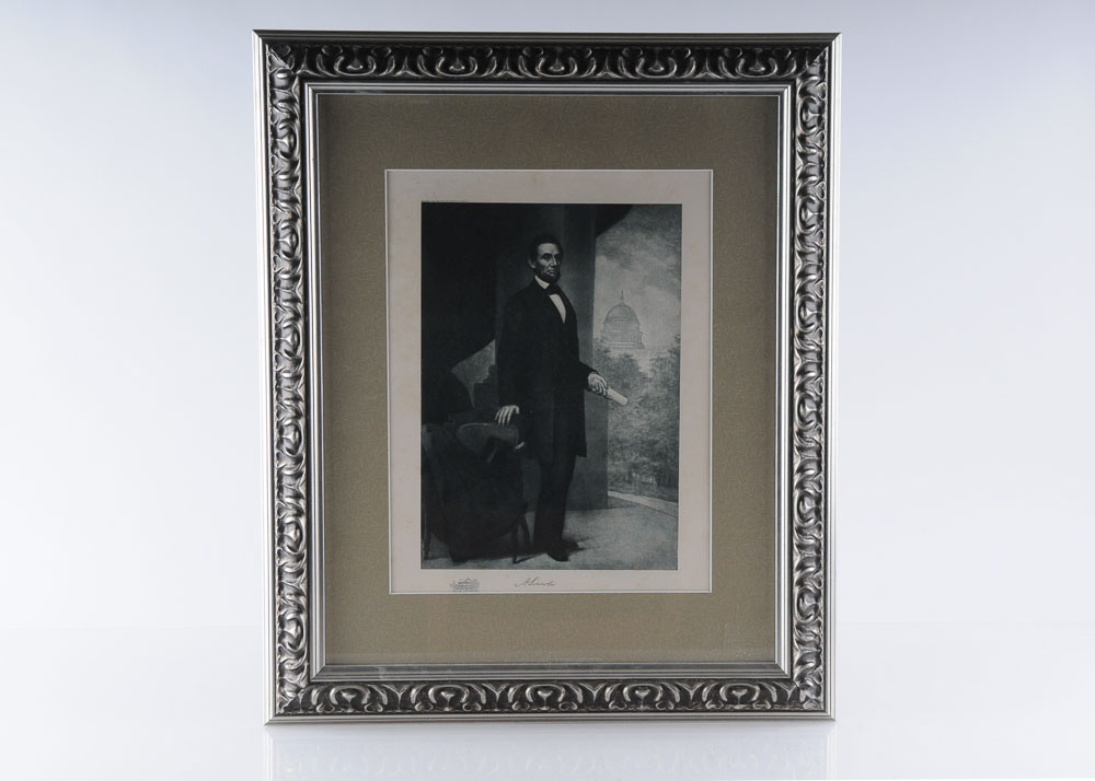 Antique Lithograph Print of President Abraham Lincoln
