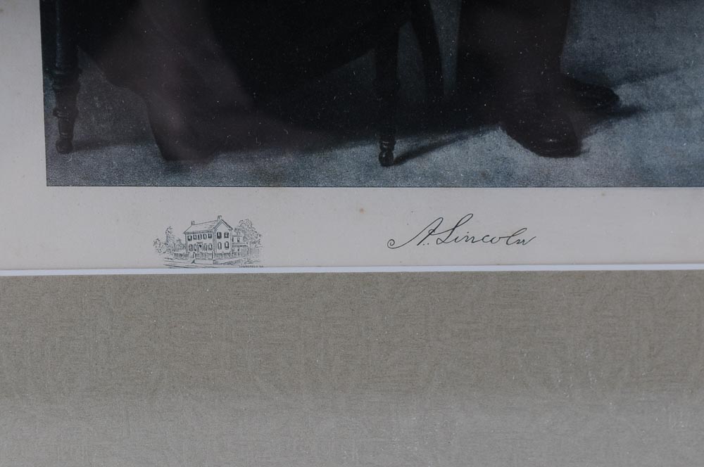 Antique Lithograph Print of President Abraham Lincoln