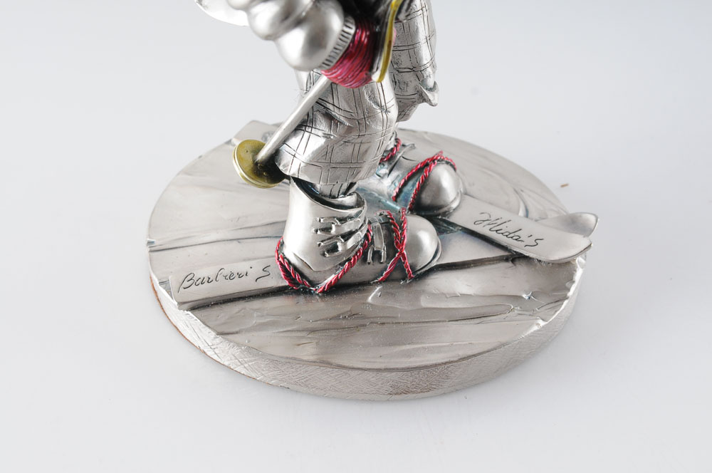 Mida Hand Painted Metal Clown Figurine