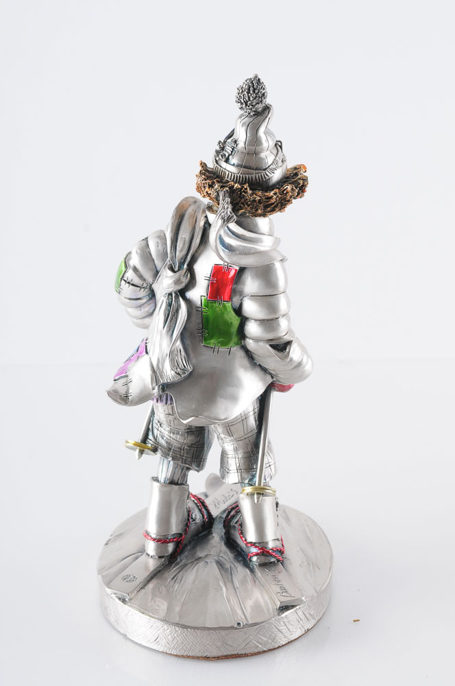 Mida Hand Painted Metal Clown Figurine