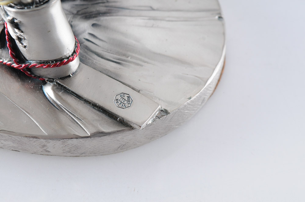 Mida Hand Painted Metal Clown Figurine