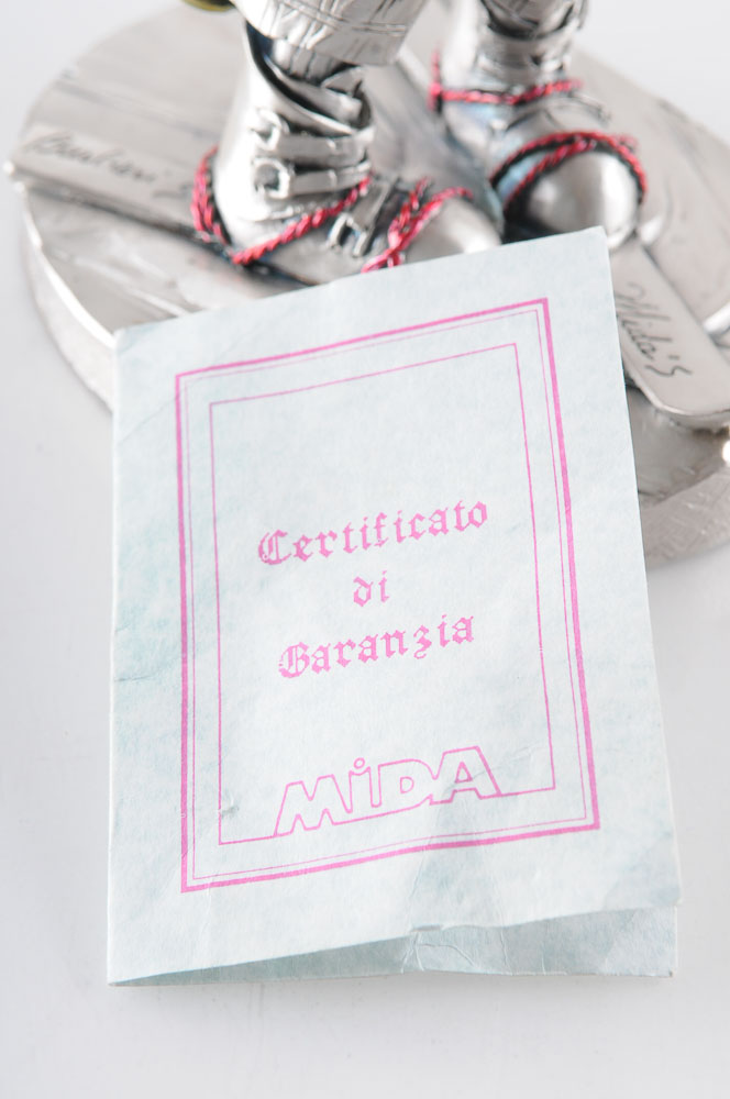 Mida Hand Painted Metal Clown Figurine