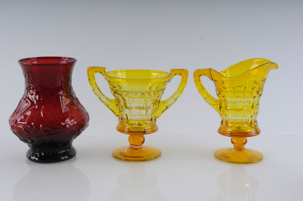Collection of Colored Glassware