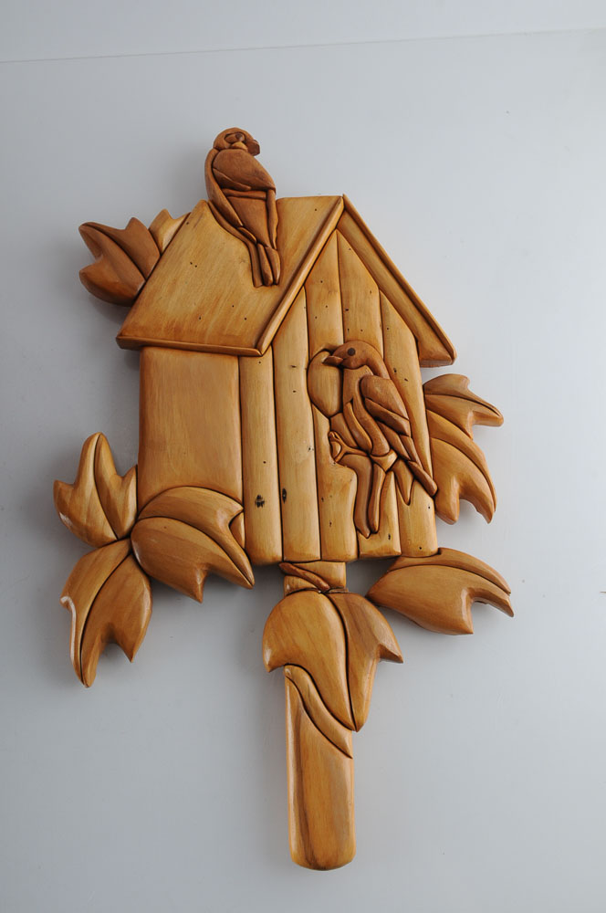 Ceramic Planter and Wooden Wall Decoration