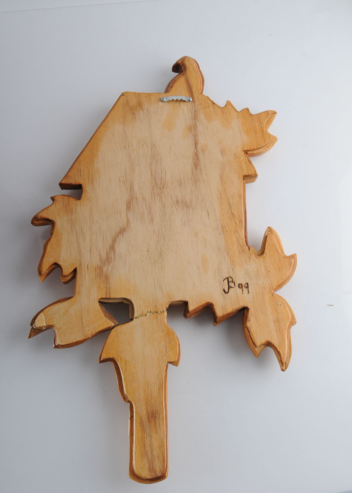 Ceramic Planter and Wooden Wall Decoration