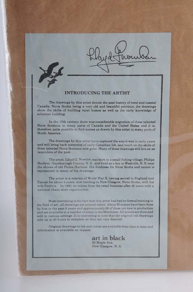 Trio of Ink Prints by Lloyd G. Nowlan