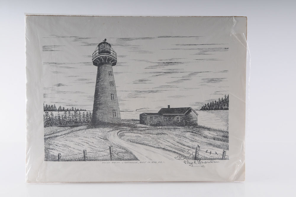 Trio of Ink Prints by Lloyd G. Nowlan