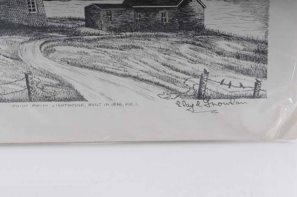 Trio of Ink Prints by Lloyd G. Nowlan