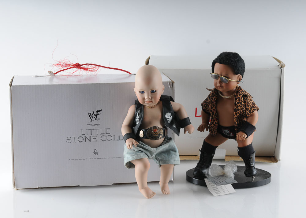 Pair of Collectible WWF Baby Dolls