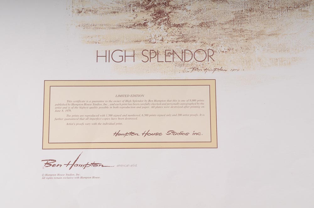 Ben Hampton Limited Edition Print "High Splendor"