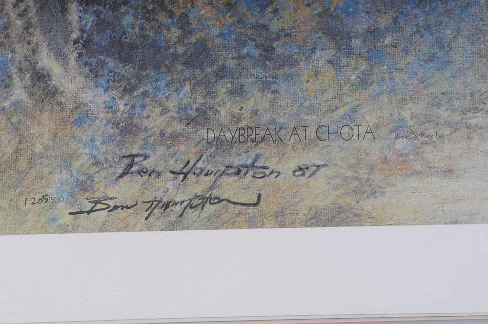 Signed Ben Hampton Limited Edition Print "Daybreak at Chota"