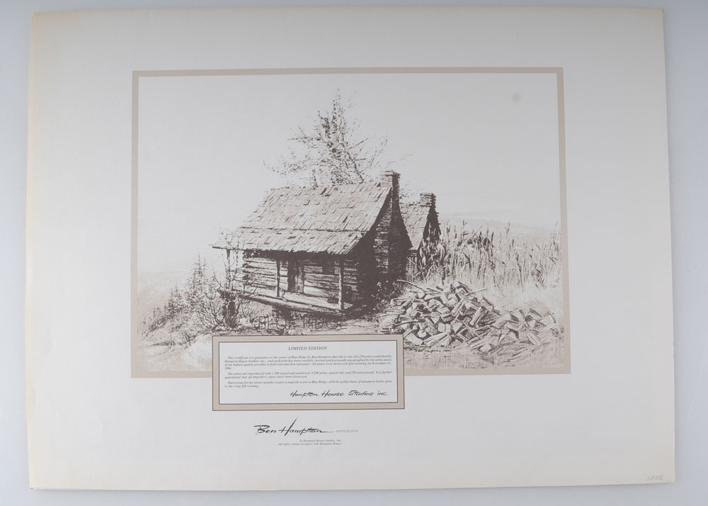 Signed Ben Hampton Limited Edition Print "Blue Ridge"
