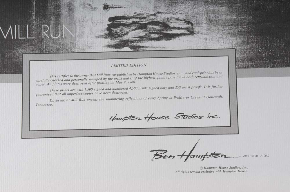Ben Hampton Limited Edition Print "Mill Run"