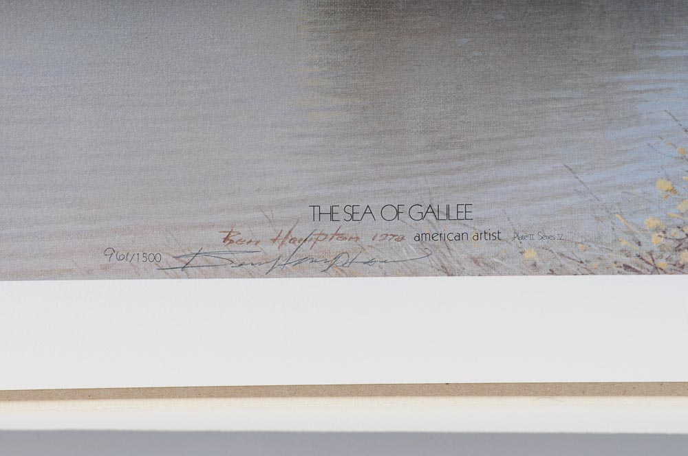 Signed Ben Hampton Limited Edition Print "The Sea of Galilee"