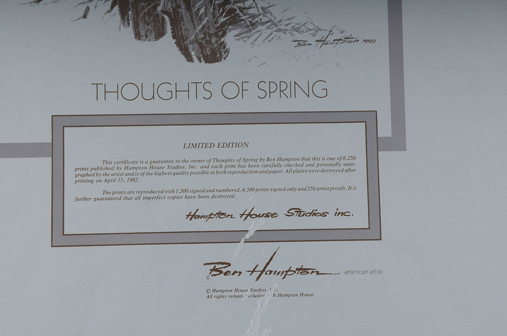 Signed Ben Hampton Limited Edition Print "Thoughts of Spring"