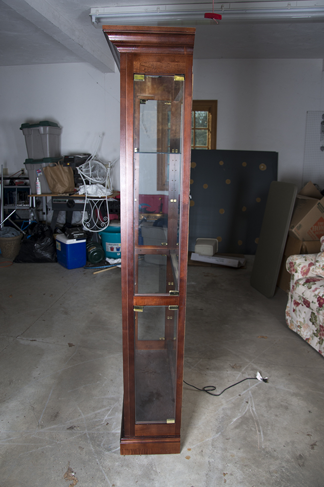 Cherry Mirrored Display Cabinet