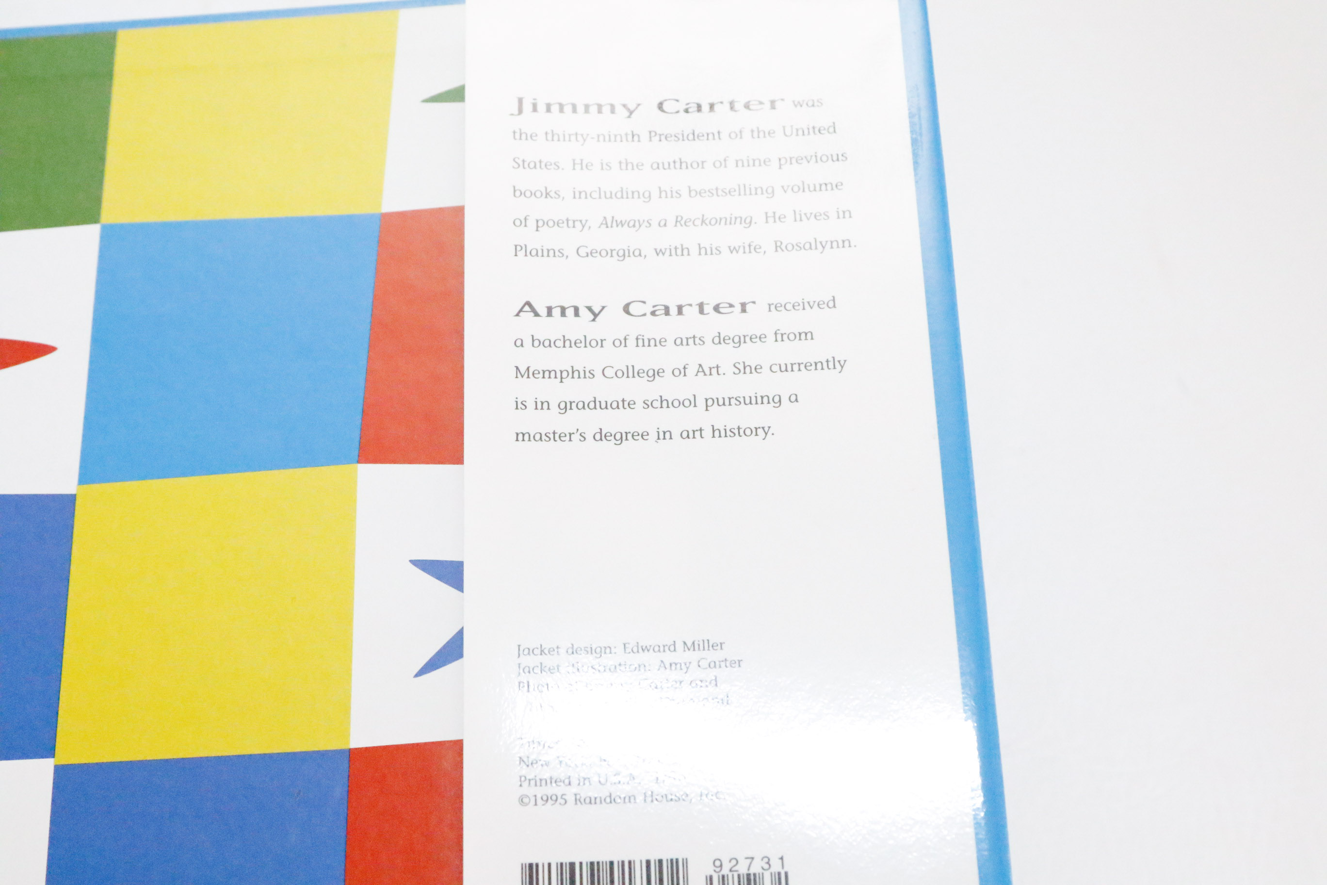 Signed Children's Story Book by Jimmy Carter and Daughter Amy
