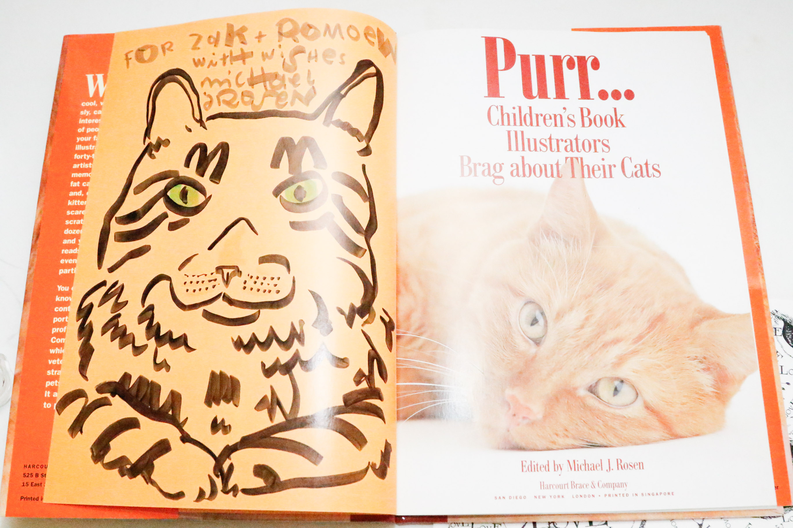 Books Purr... and Morris, An Intimate Biography, Both Signed