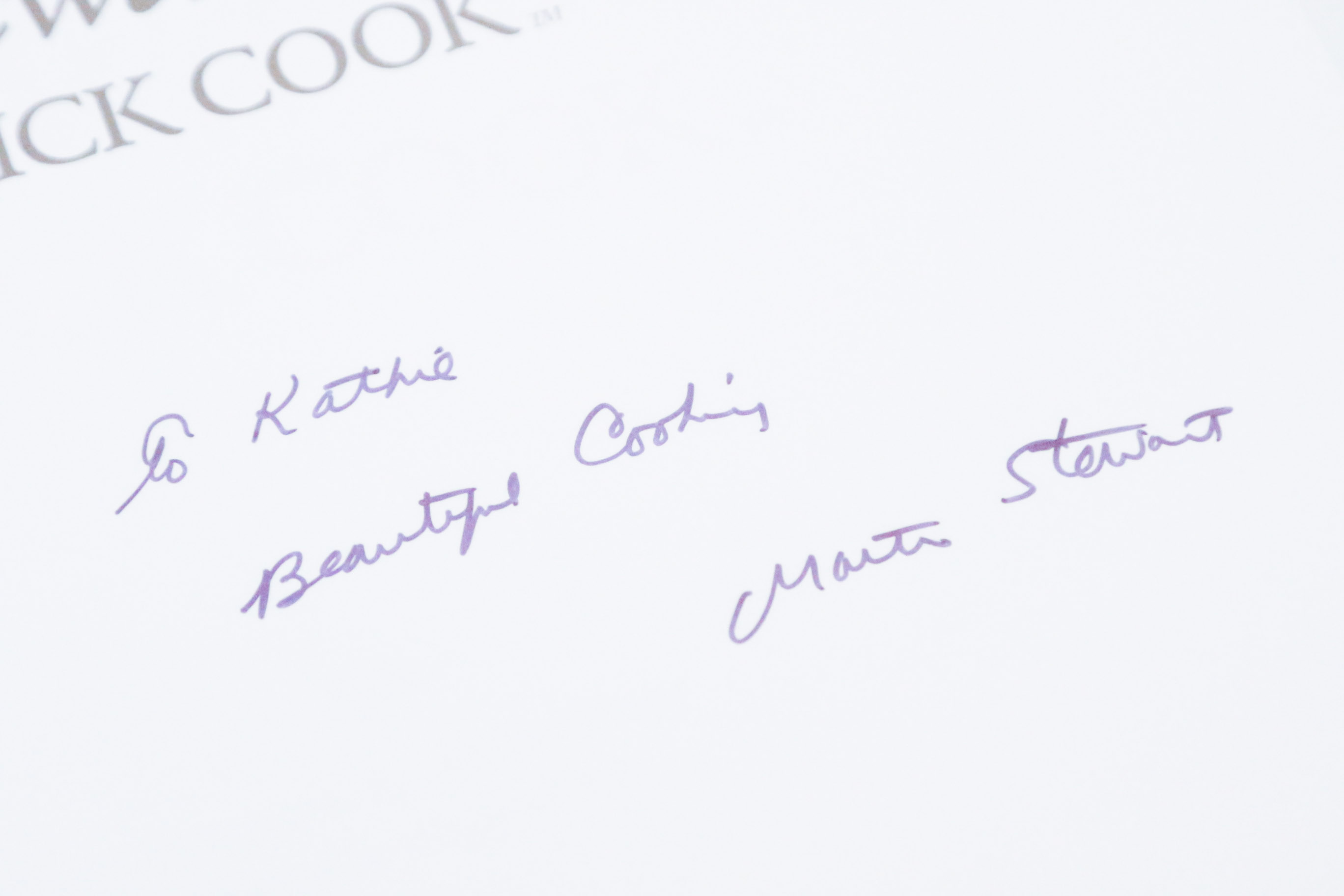 Vintage & New Bakeware with Book Signed by Martha Stewart