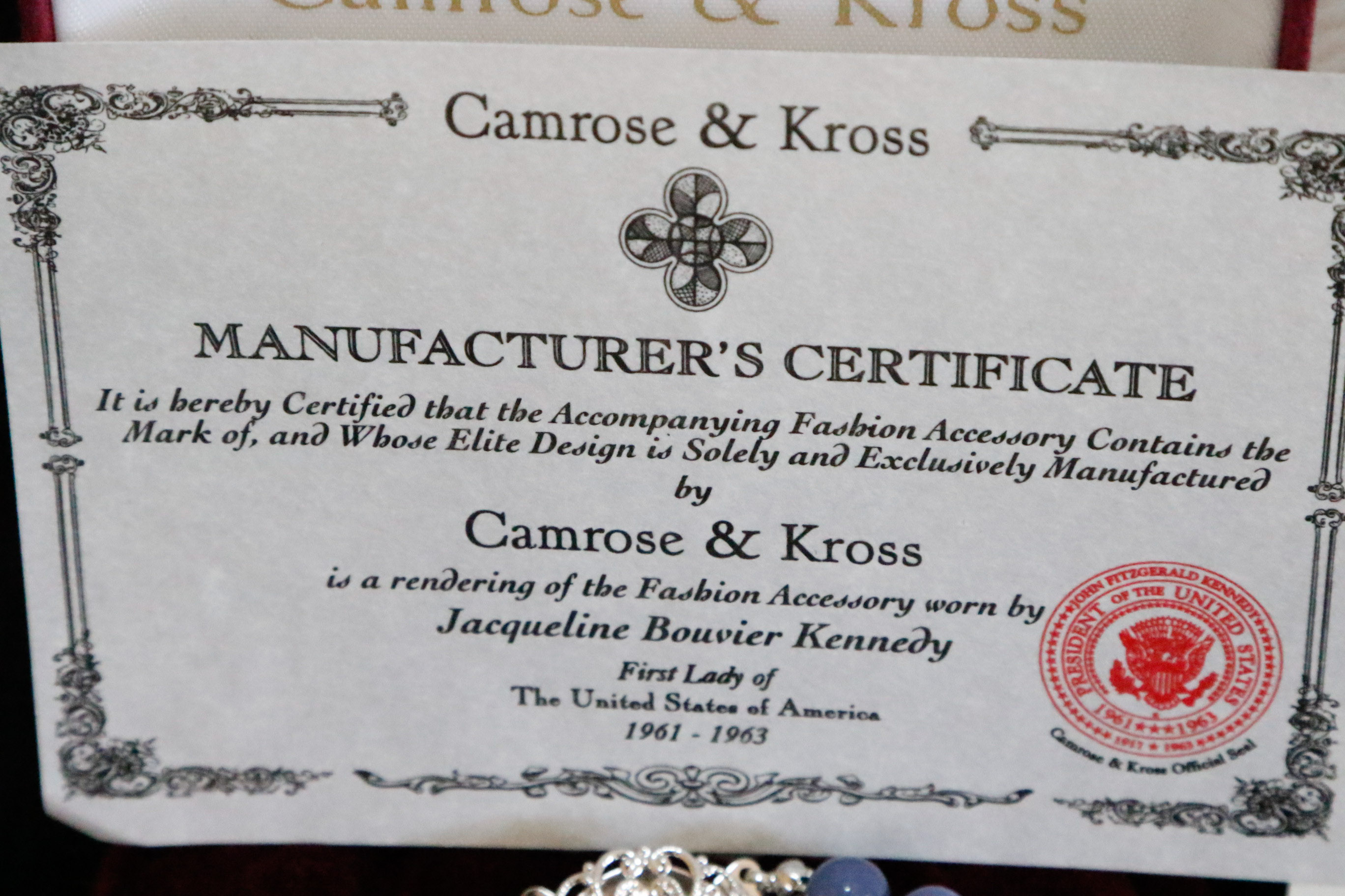 Jacqueline Kennedy Historic Jewelry Collection With Storage Box