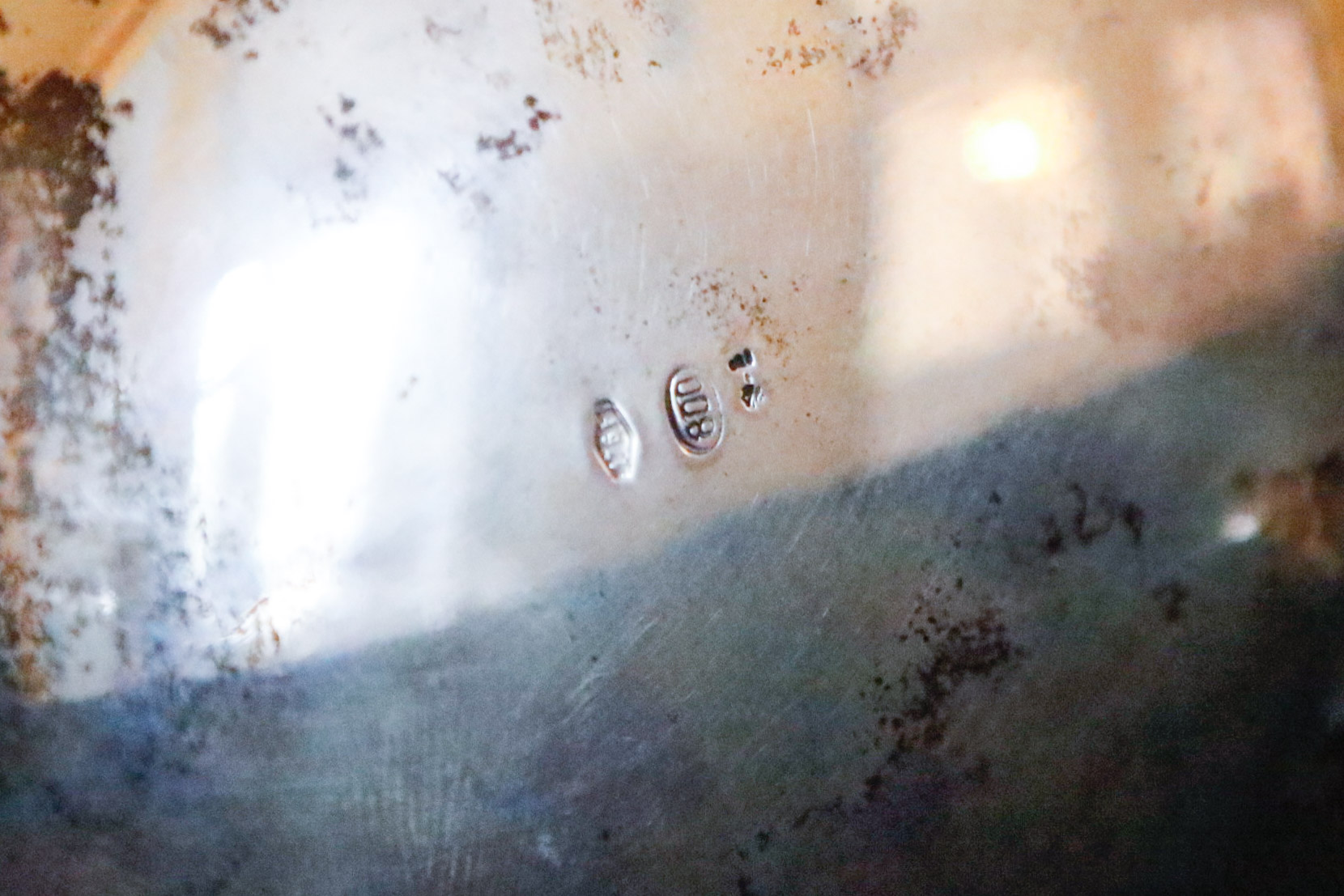 800 Silver Footed Sugar with Hinged Lid