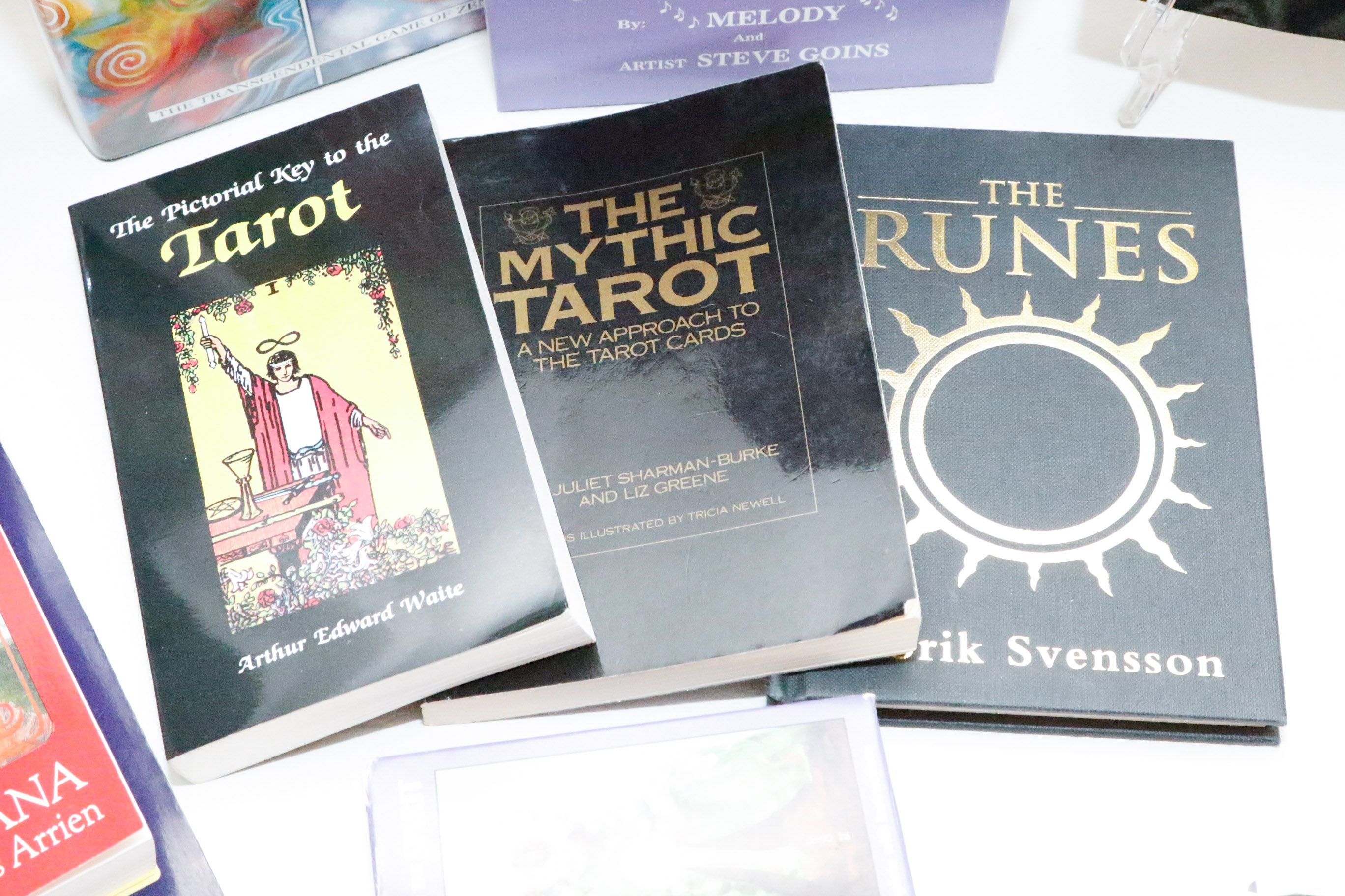Impressive Collection of Tarot Cards, Books, Specimens & Crystals