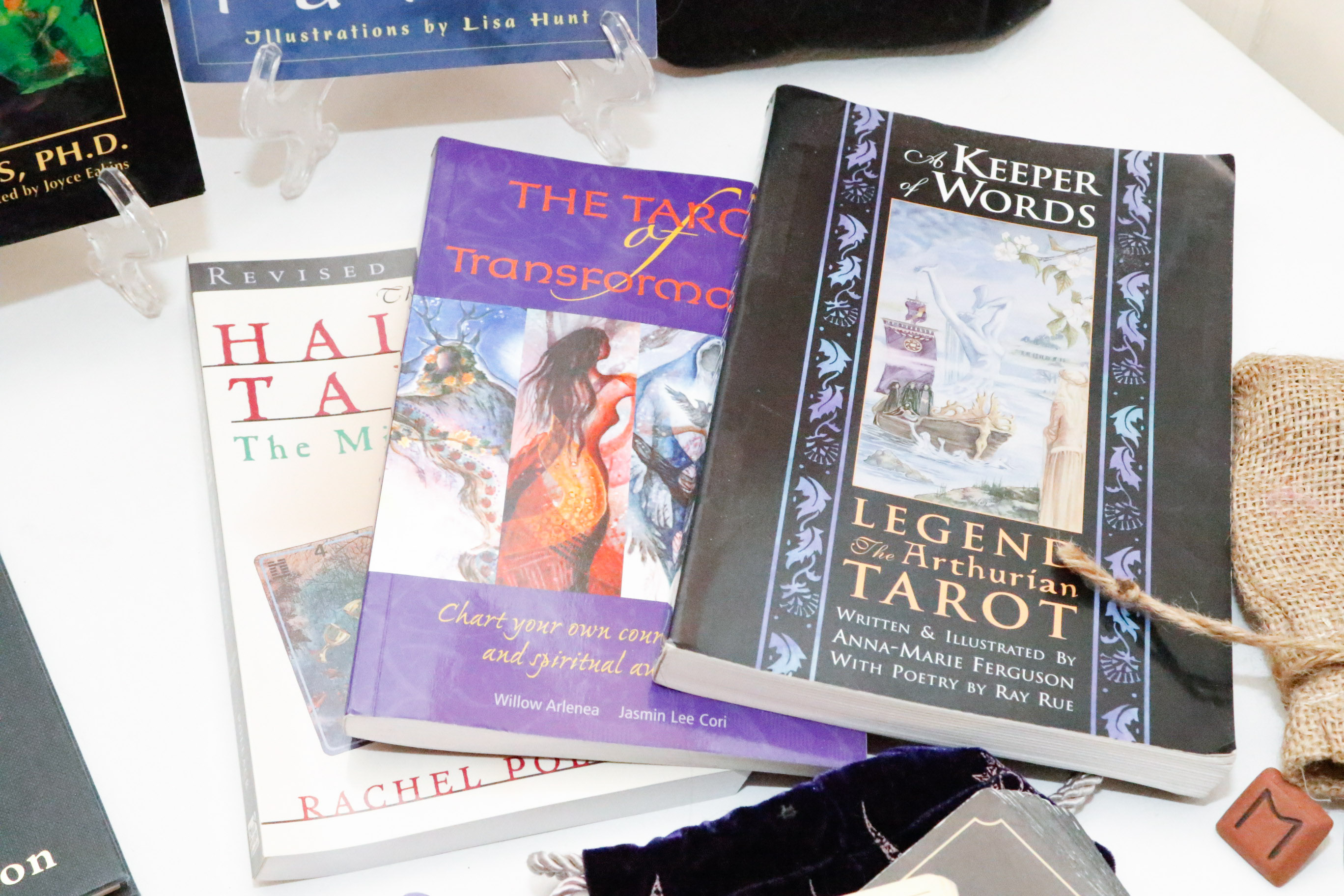 Impressive Collection of Tarot Cards, Books, Specimens & Crystals