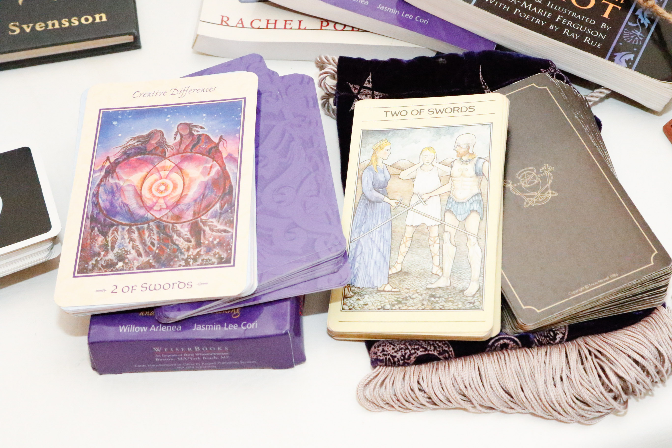 Impressive Collection of Tarot Cards, Books, Specimens & Crystals