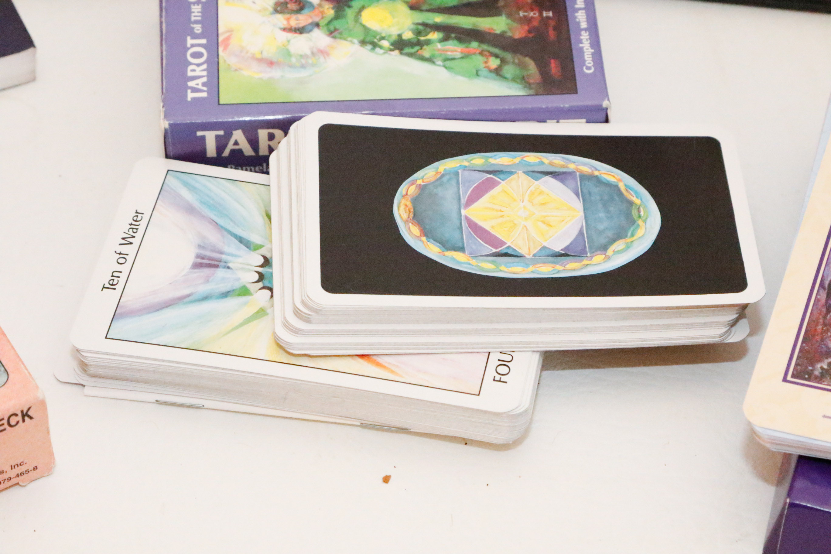 Impressive Collection of Tarot Cards, Books, Specimens & Crystals