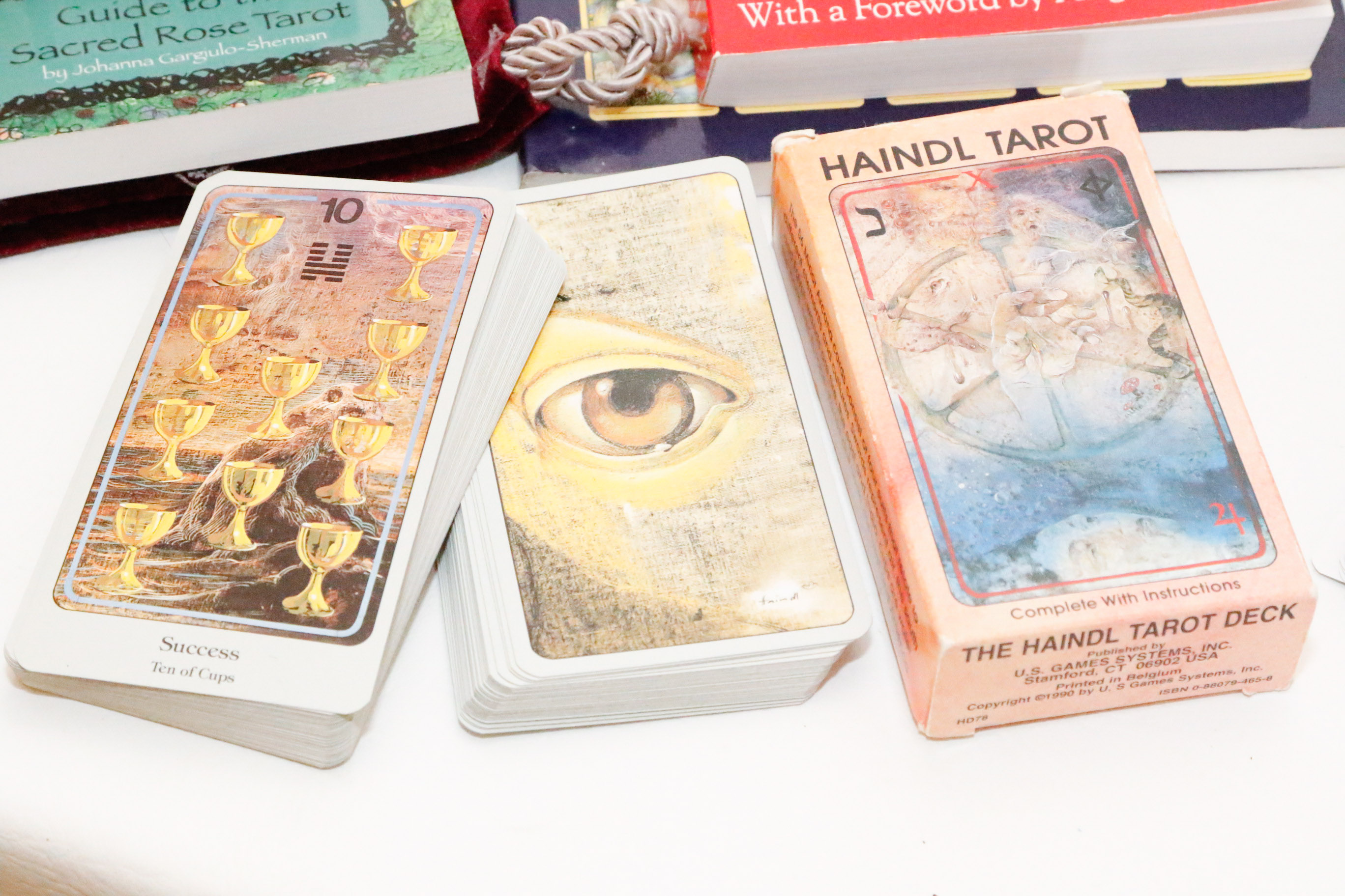 Impressive Collection of Tarot Cards, Books, Specimens & Crystals
