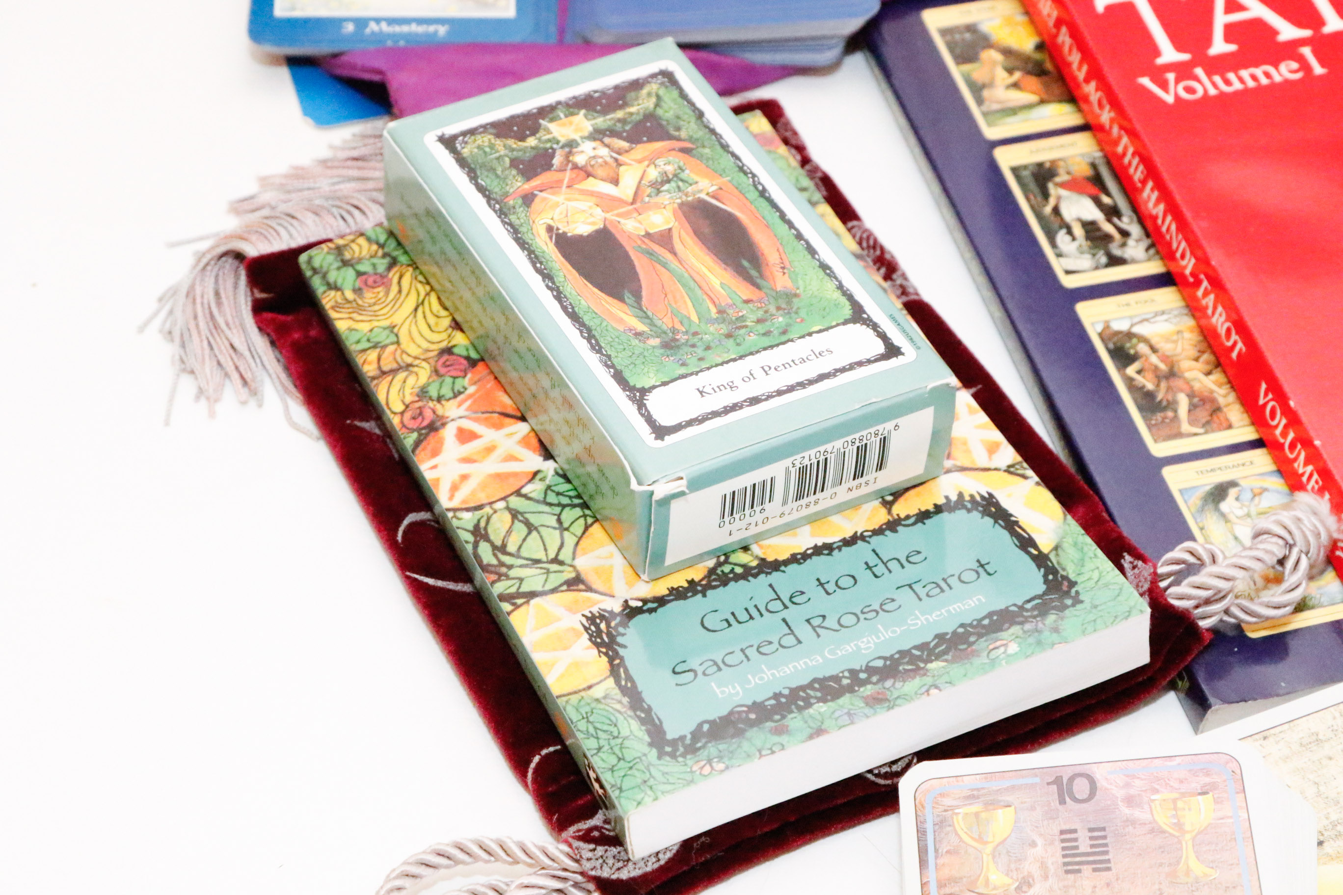 Impressive Collection of Tarot Cards, Books, Specimens & Crystals
