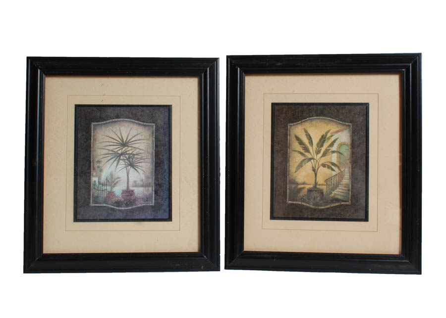 Pair of Framed Lithographs by Ruana Manning