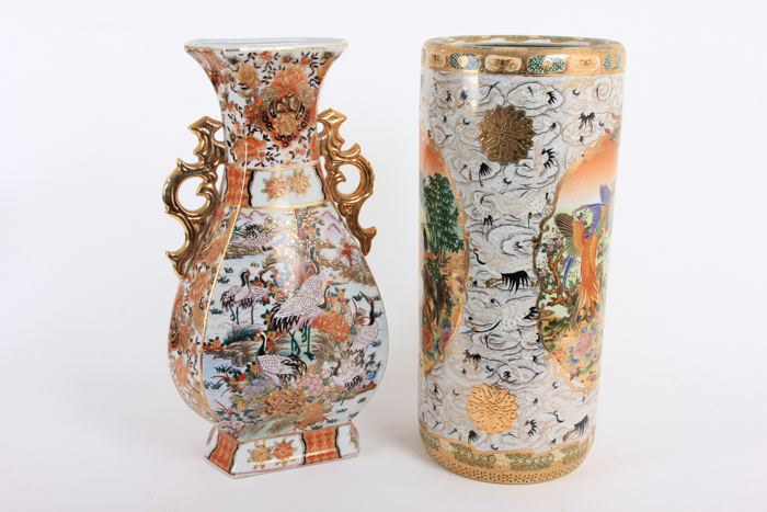 Pair of Chinese-Style Ceramic Vases