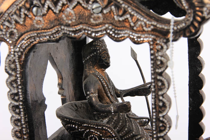 Bronze Southeast Asian Horse-Drawn Carriage Figurines