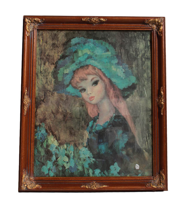 Collection of Floral and girl Lithographs