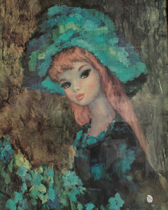 Collection of Floral and girl Lithographs