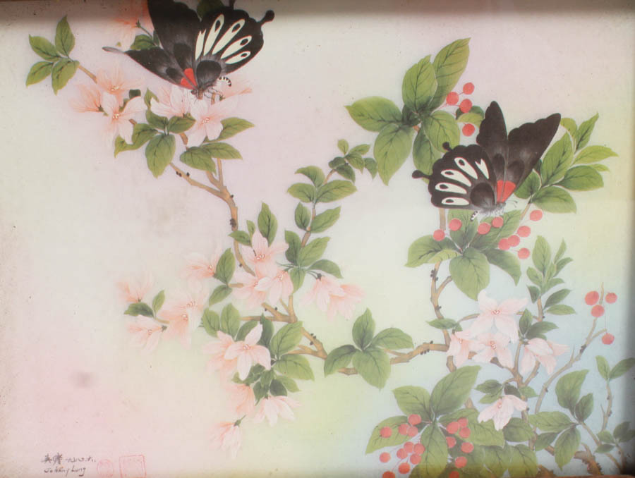 Collection of Floral and girl Lithographs