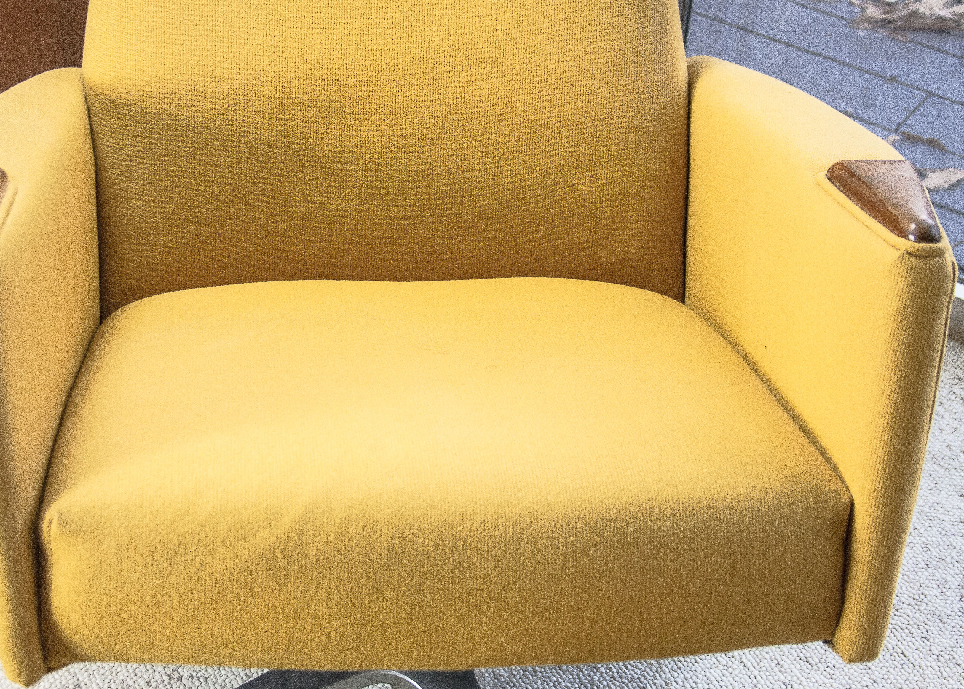 Mid Century Modern Armchair with Ottoman