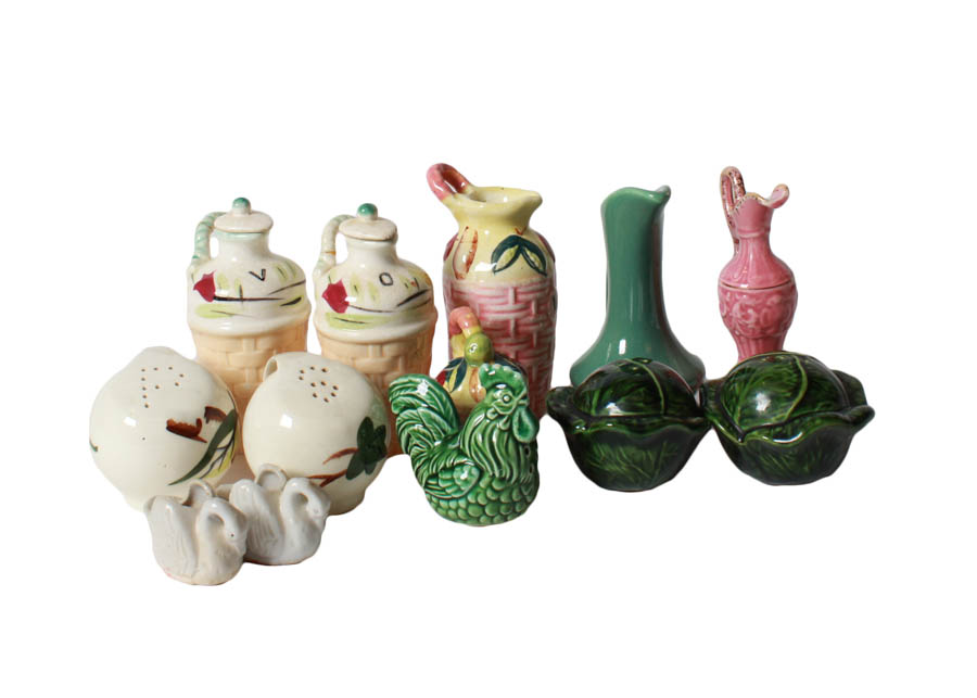 Ceramic Figurines and Salt and Pepper Shakers