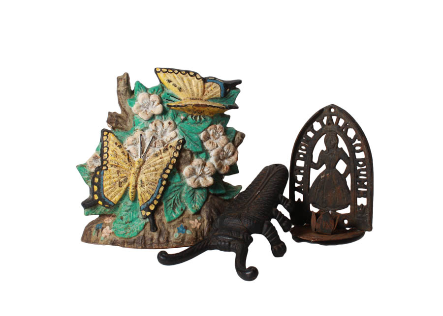 Butterfly and Bug Cast Iron Door Stops