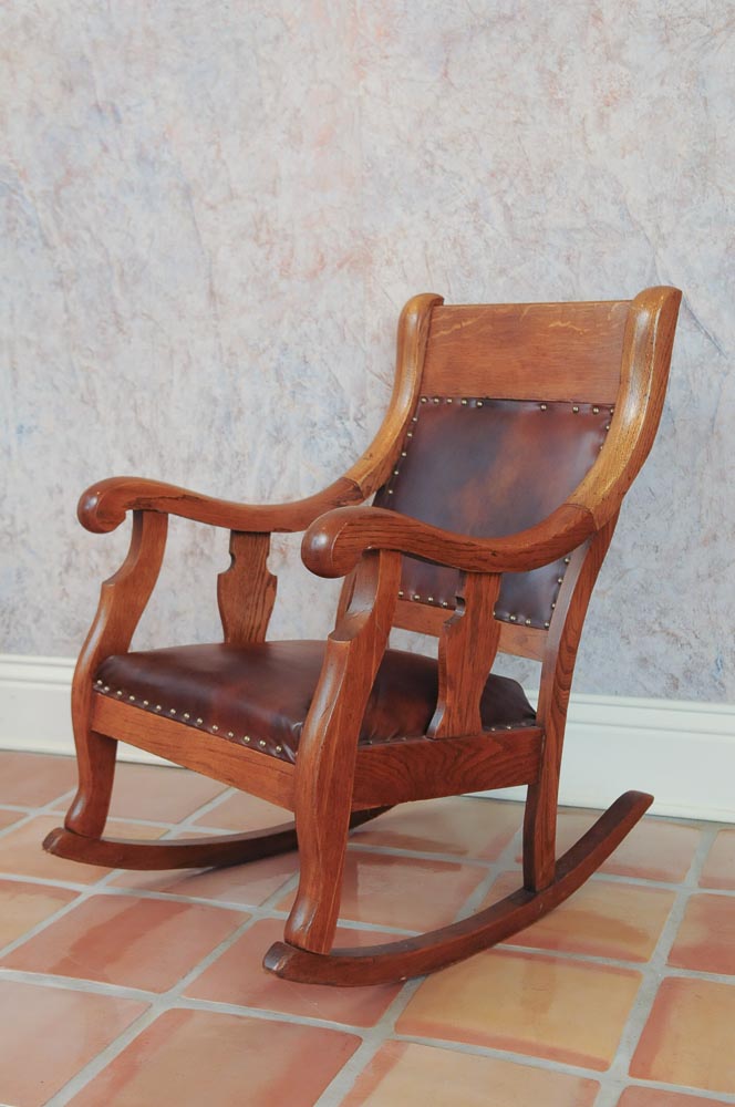 Leather Rocking Chair