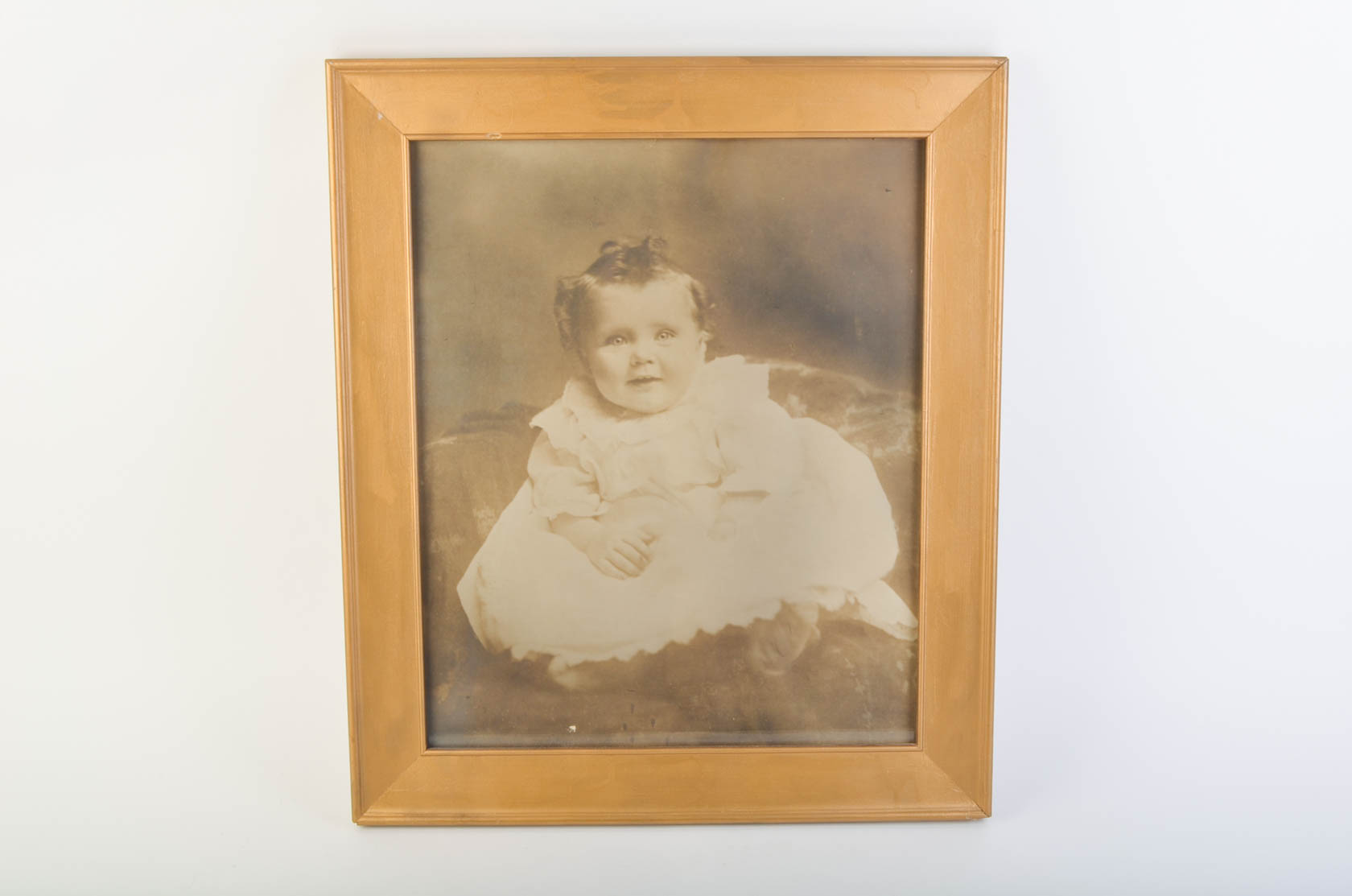 Framed Antique Baby Photograph