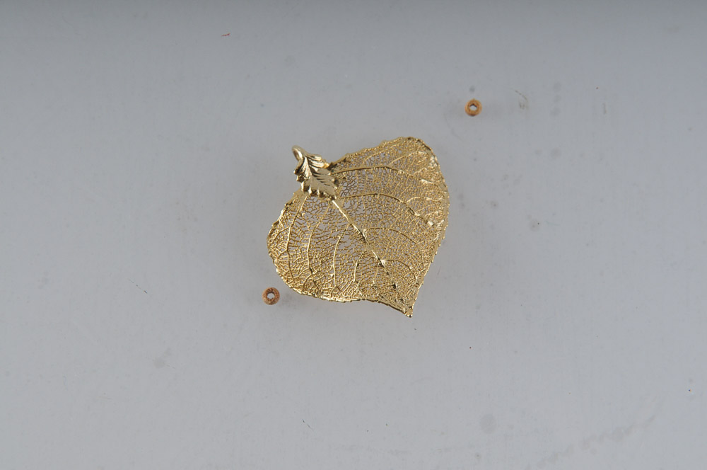 24K Gold Dipped Aspen Leaf