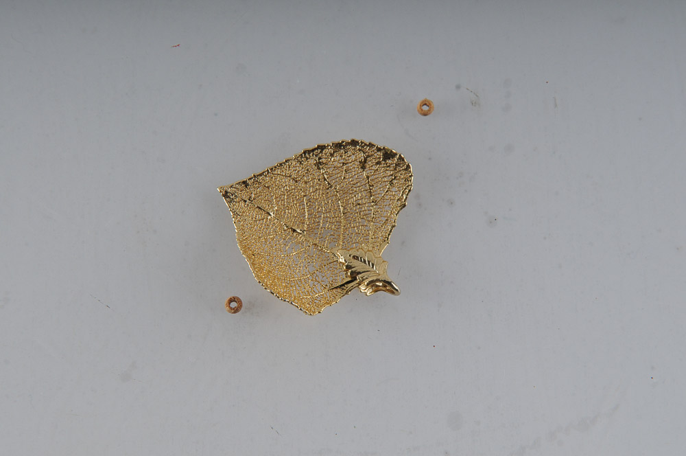 24K Gold Dipped Aspen Leaf