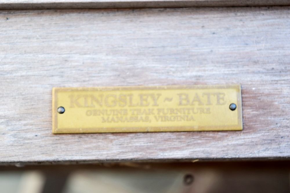 Kingsley Bate Teak Outdoor Dining table and Eight Chairs