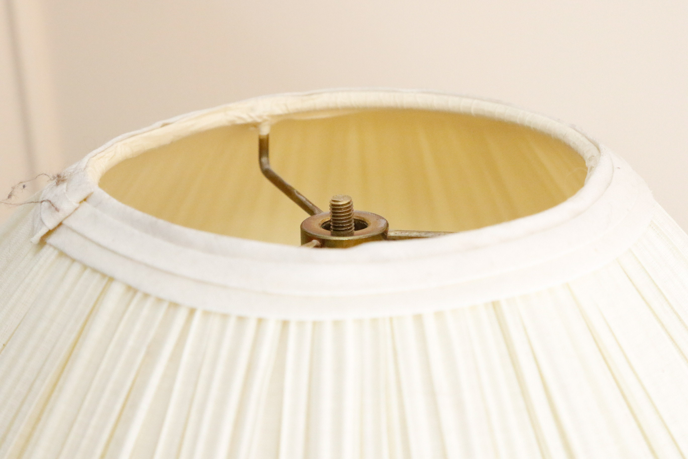 Set of Two Navy Ceramic Lamps