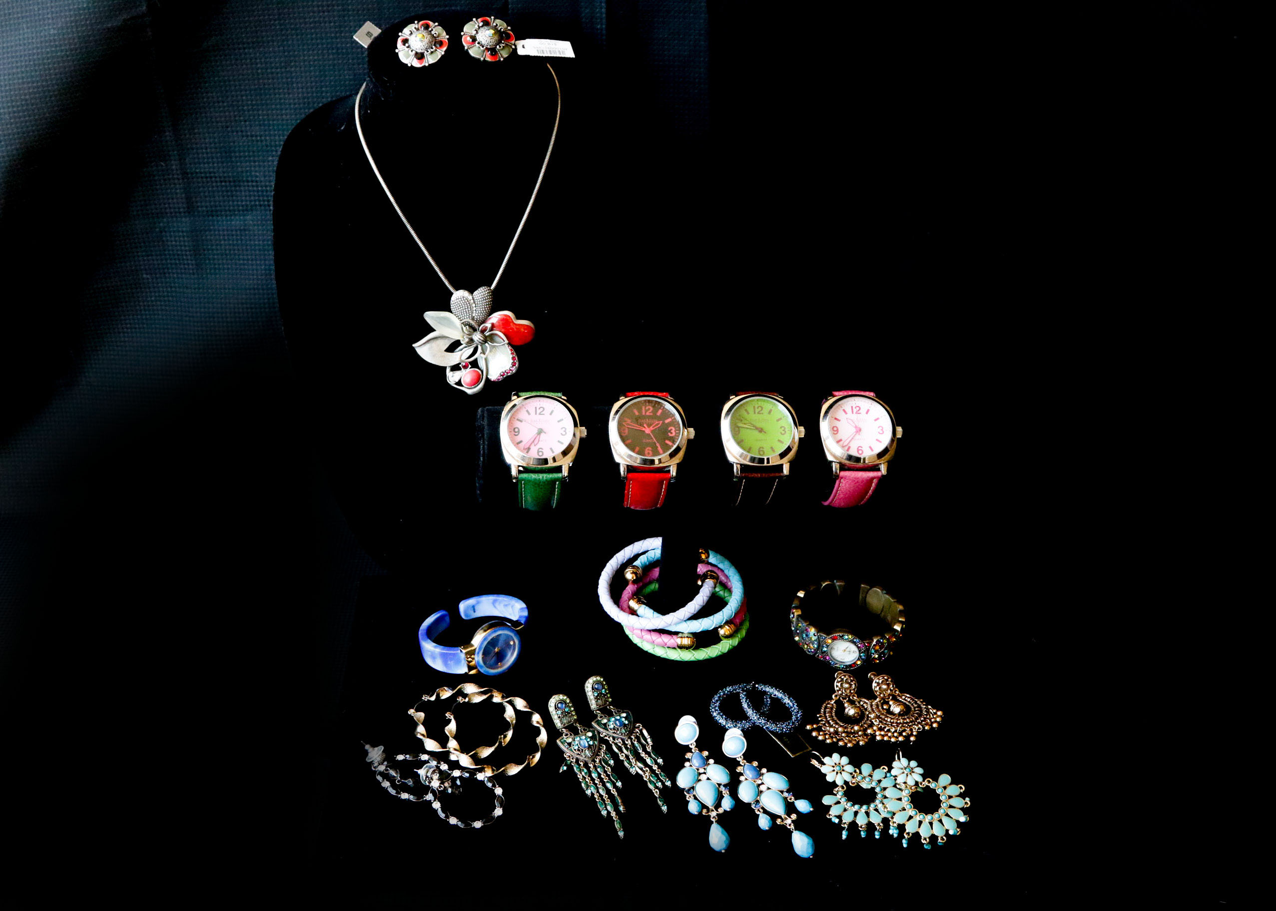 Collection of Colorful Contemporary Fashion Jewelry