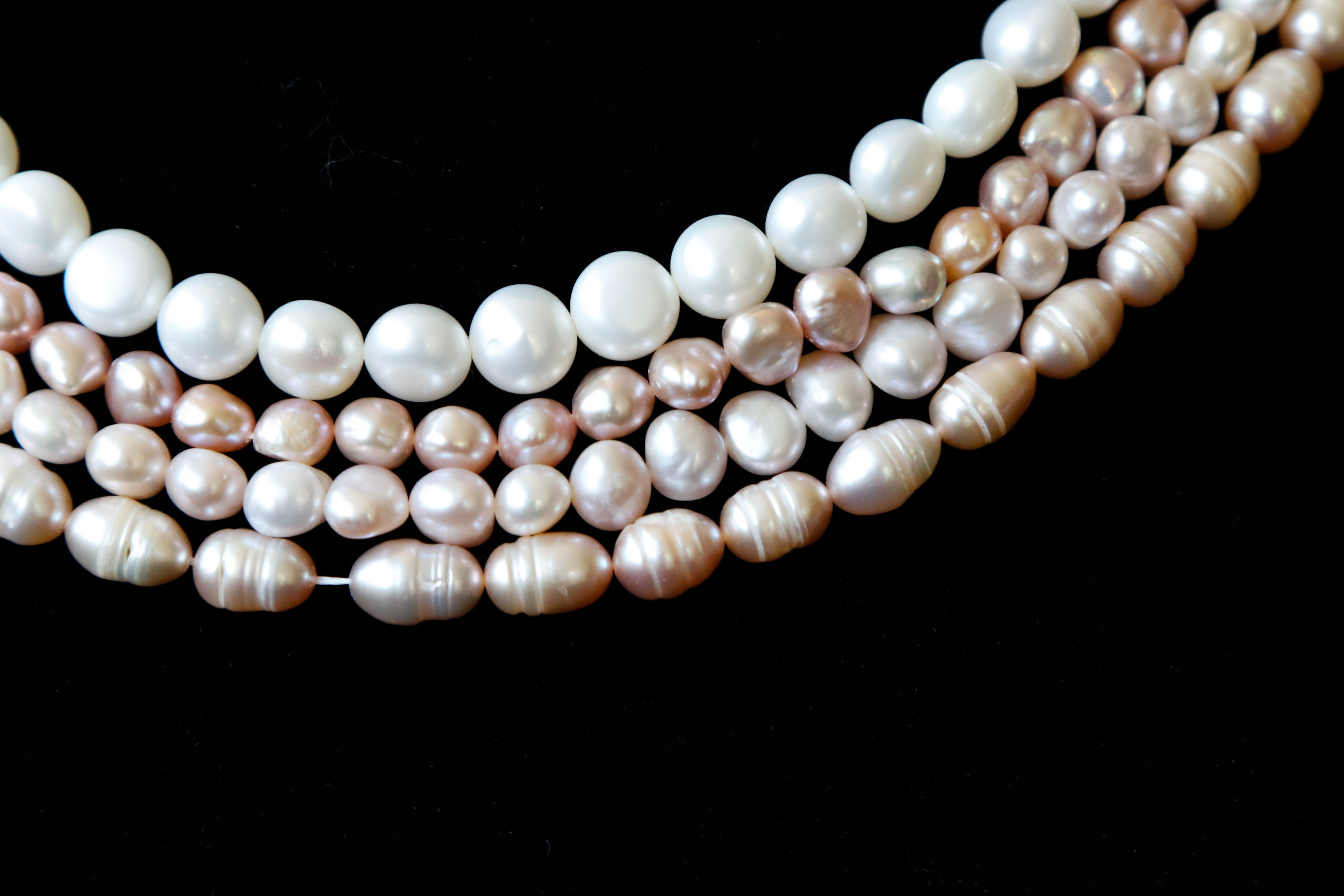 Strands of Fresh Water Pearls on String