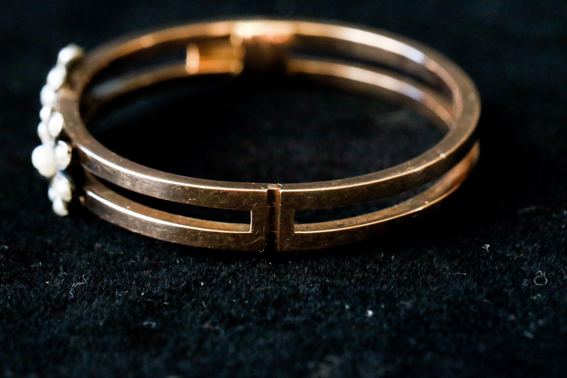 14K Rose Gold Bangle with 10K Rose Gold Ring