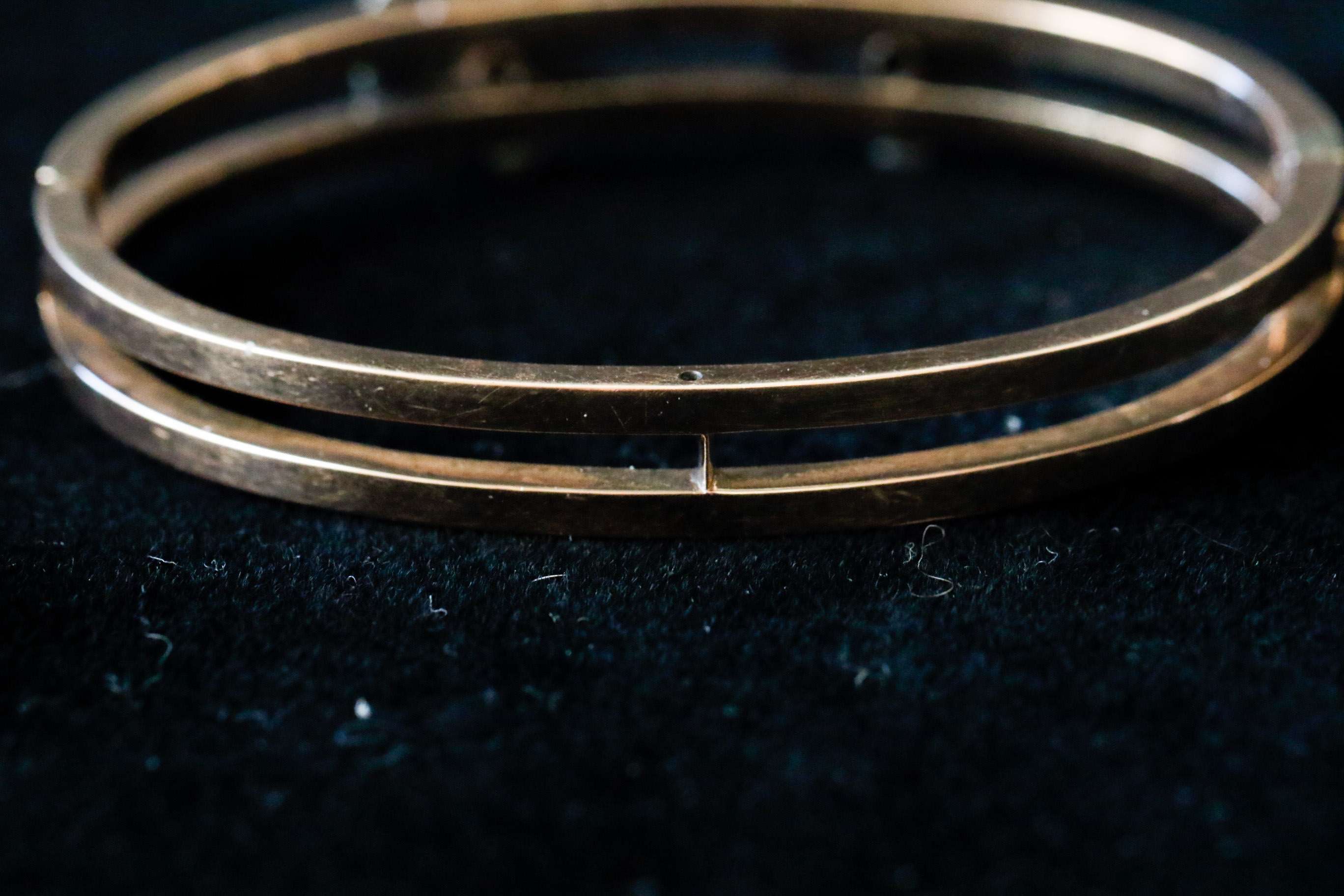 14K Rose Gold Bangle with 10K Rose Gold Ring